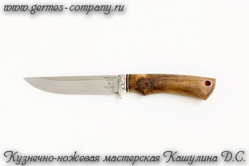 Нож из порошковой стали Фазан, корень ореха купить в интернет-магазине ...
