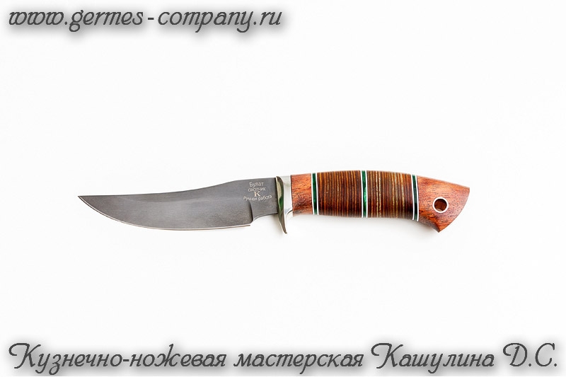 Нож из булатной стали Охотник, кожа купить в интернет-магазине Кашулина ...