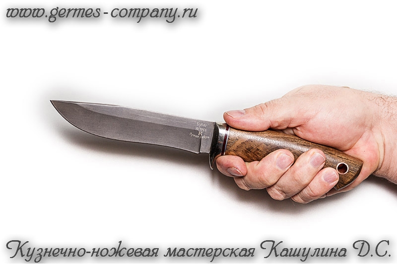 Нож из булатной стали Ястреб, корень ореха купить в интернет-магазине ...