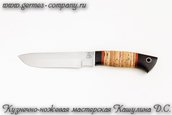 Нож 110х18 Зубр, береста фото 2