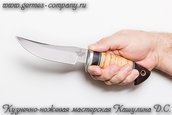 Нож 110х18 Охотник, береста фото 5