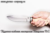 Нож Ирбис из стали D2, рукоять береза фото 5