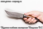 Нож из булатной стали Промысловый, кожа фото 5