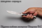 Нож из дамасской стали НКВД, мельхиор фото 5