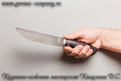 Нож Сибирь из булатной стали, кожа фото 5