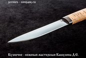 Нож Якутский из кованой Х12МФ, береста фото 4