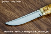 Нож Пукко кованый, сталь 110х18, деревянная рукоять фото 2