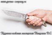 Нож из дамасской стали Секач, карельская фото 5