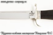 Нож 95х18 НКВД, черный граб мельхиор фото 4