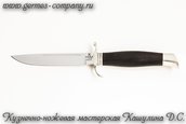 Нож 95х18 НКВД, черный граб мельхиор фото 2