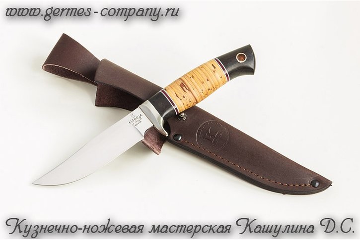 Нож 110х18 Куница, береста