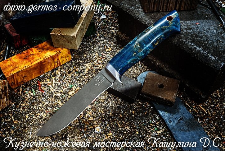 Нож Ястреб, булатная сталь, стабилизированное дерево