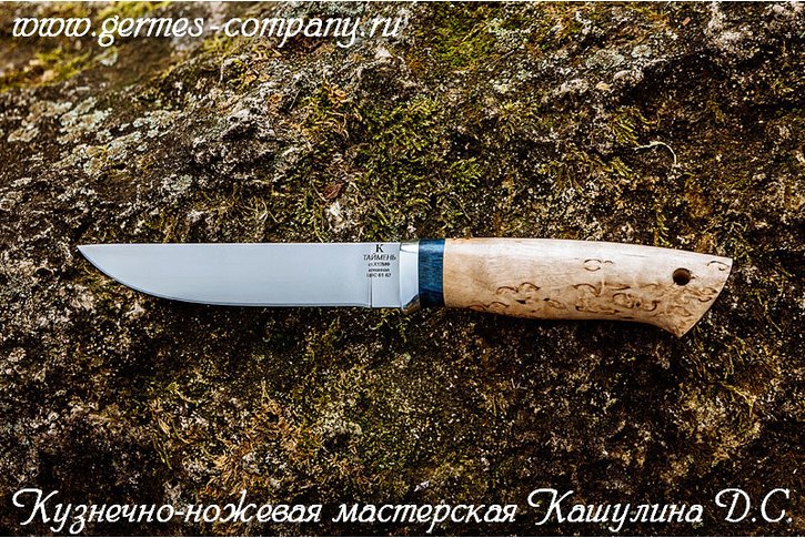 Нож Таймень Х12М, карельская береза