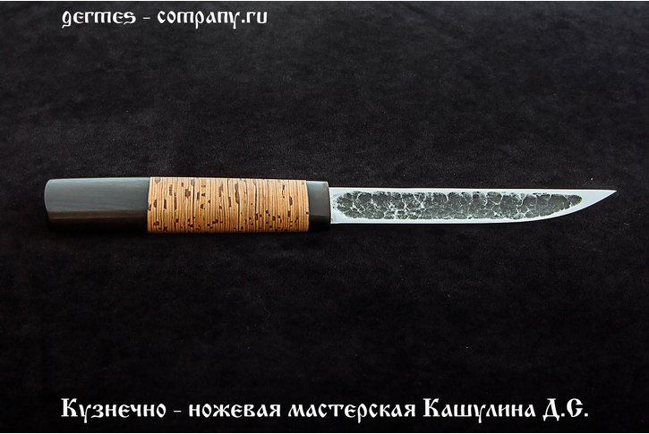 Нож Якутский из кованой Х12МФ, береста