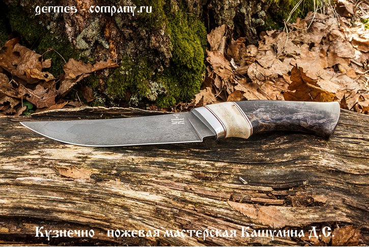  Нож Походный из булатной стали, стаб.дерево