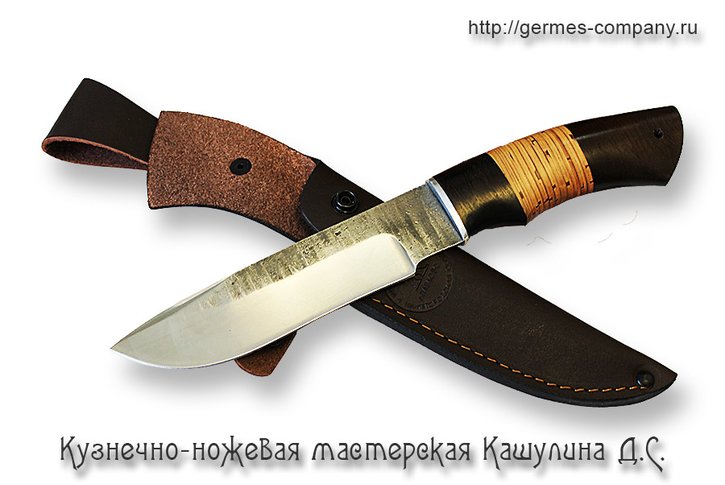 Нож 95х18 Зубр, черный граб
